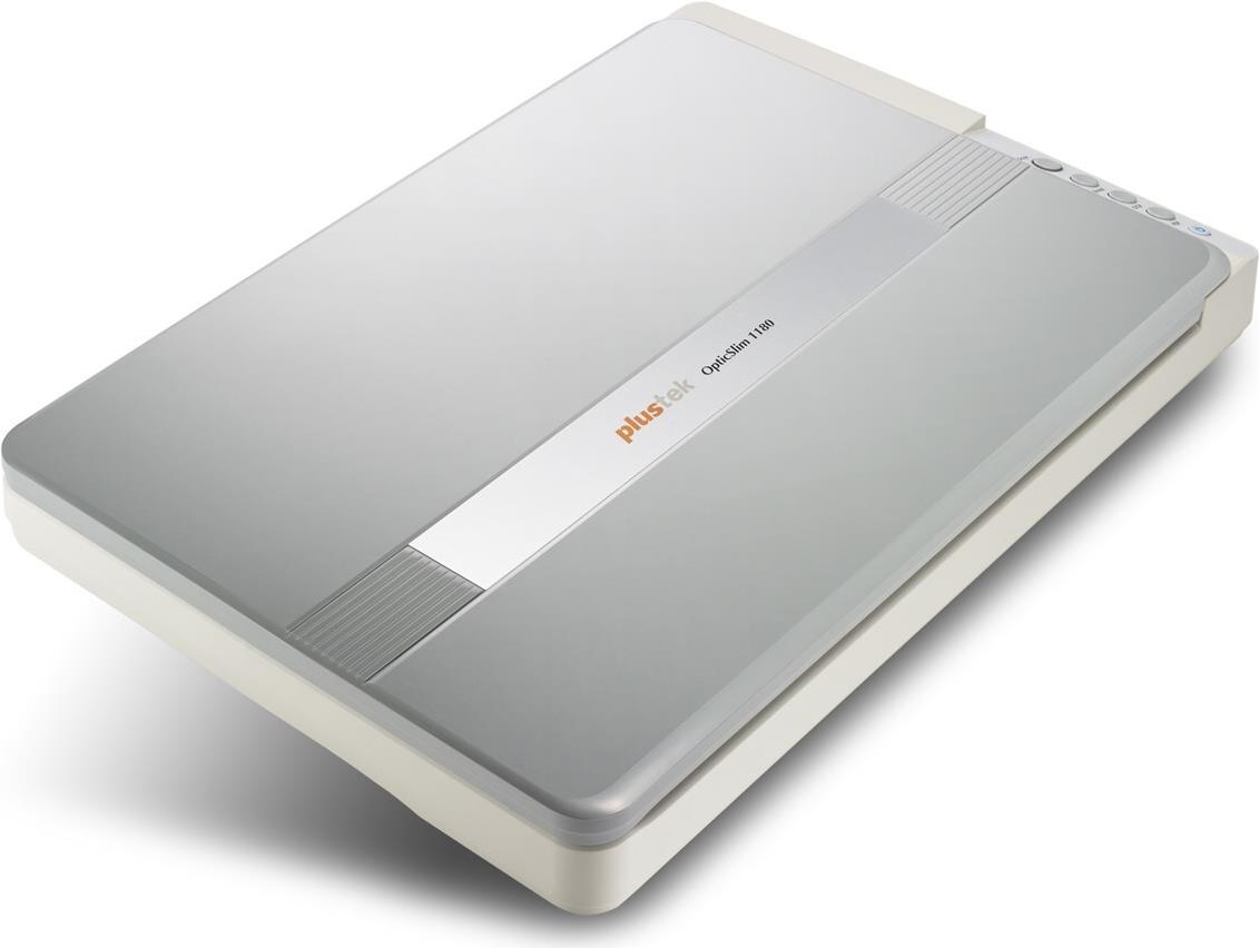 Plustek OpticSlim 1180 Flachbettscanner A3 1200 dpi USB 2.0 Silber, Weiß