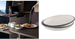 APS Emaille-Teller tief, Durchmesser: 220 mm, 2er Set aus ofenfestem, 3-fach emailliertem Metall, hohe - 1 Stück (98670)