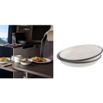 APS Emaille-Teller tief, Durchmesser: 220 mm, 2er Set aus ofenfestem, 3-fach emailliertem Metall, hohe - 1 Stück (98670)