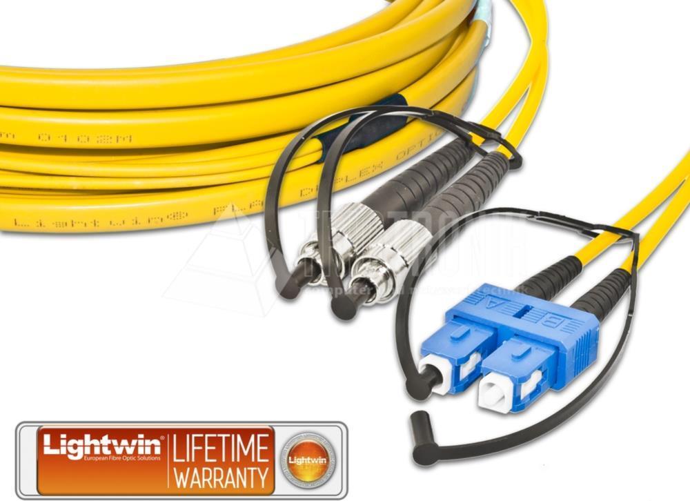 Lightwin LDP-09 FC-SC 15.0 FD Glasfaserkabel 15 m OS2 Gelb (LDP-09 FC-SC 15.0 FD)