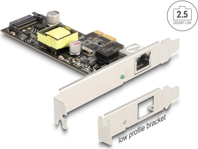 Delock PCI Express x1 Karte auf 1 x 2.5 Gigabit LAN PoE+ i225 (88506)