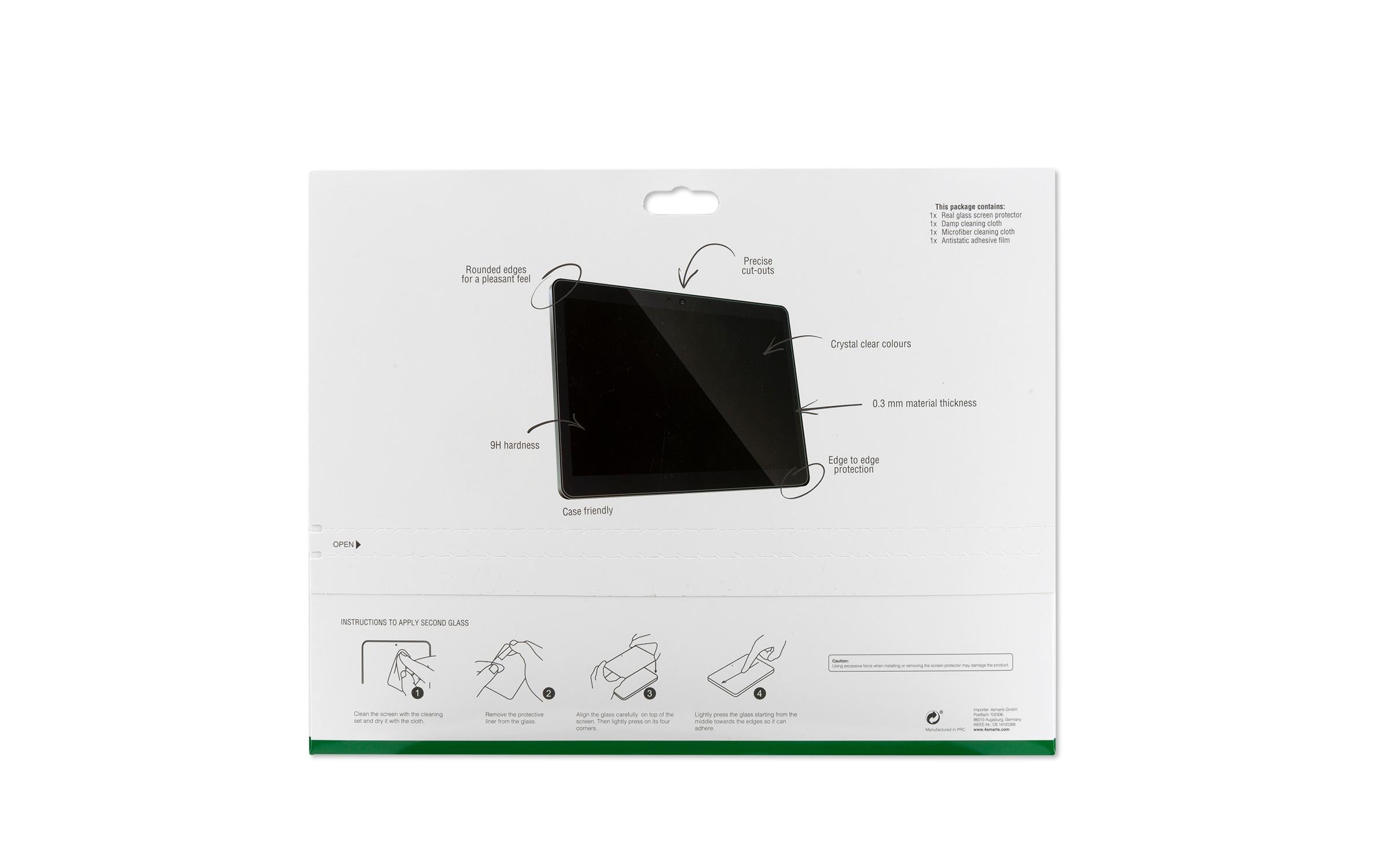 4smarts Second Glass 2.5D 8" Displayschutzfolie Transparent