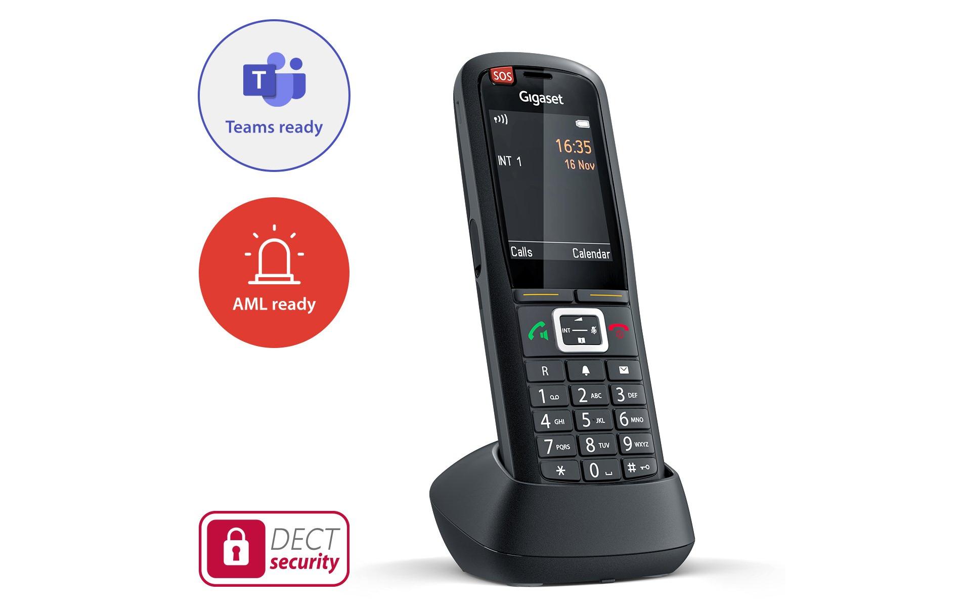 Gigaset R Serie R700H protect PRO Schnurloses Erweiterungshandgerät Schwarz
