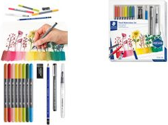 STAEDTLER Aquarell-Set Floral Watercolour Set Inhalt: 8x Doppel-Fasermaler mit Pinselspitze (3001), - 1 Stück (61 3001-1)