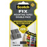 3M Montagequadrate Scotch-Fix 12.7 mm x 12.7 mm Grau (7100263583)
