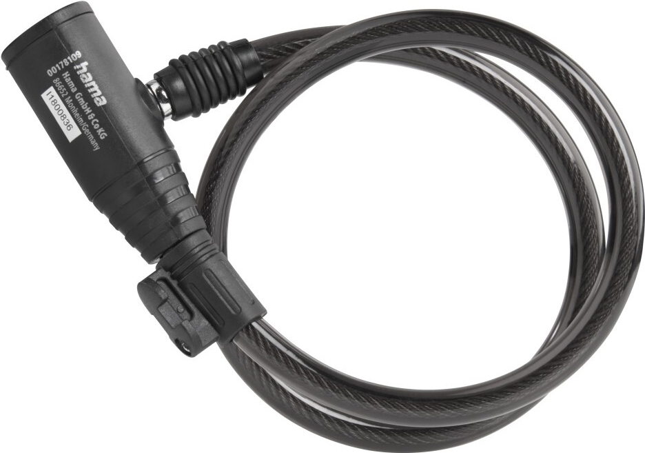 Hama Fahrrad-Kabelschloss, 65 cm, Schwarz (00178137)