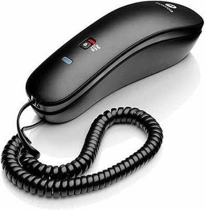 Motorola WALL MOUNTED LANDLINE PHONE CT50 BLACK 10 KEYS MEMORY/CALL/REDIAL INDICATOR 107CT50BLACK (107CT50BLACK)