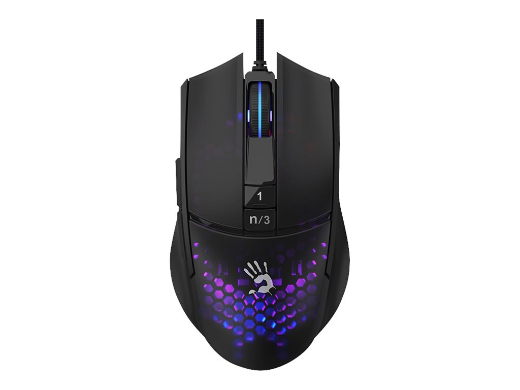 A4Tech Bloody L65 MAX Optische Gaming-Maus USB 12.000 DPI 7 Tasten RGB Schwarz