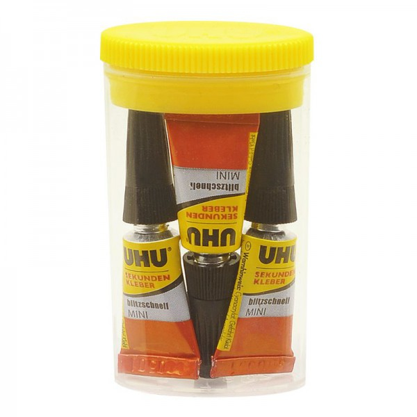 UHU Sekundenkleber blitzschnell MINIS 3 x 1 g Klar