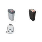 keeeper Abfalleimer "magne", 10 Liter, silber / grau 2-Wege-Öffnung: schwingend nach unten öffnen oder nach oben - 1 Stück (1060316000000)
