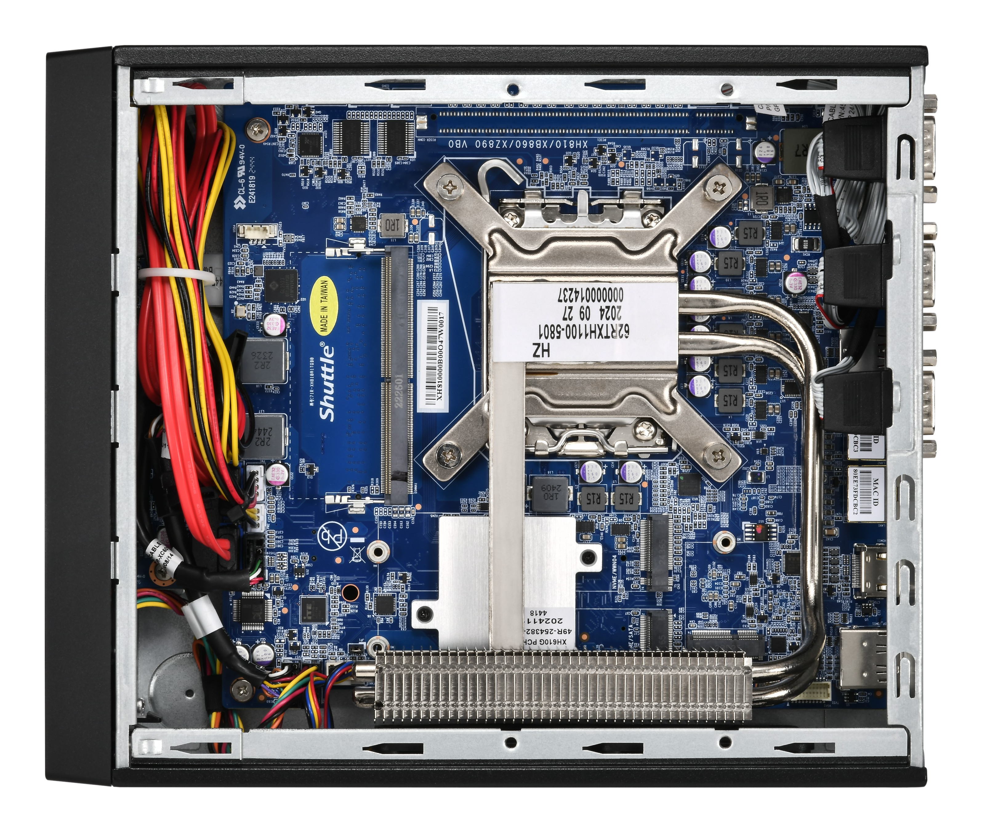Shuttle XPC slim XH810 Barebone Intel H810 LGA 1851 DDR5 bis 96 GB 3,5L Schwarz