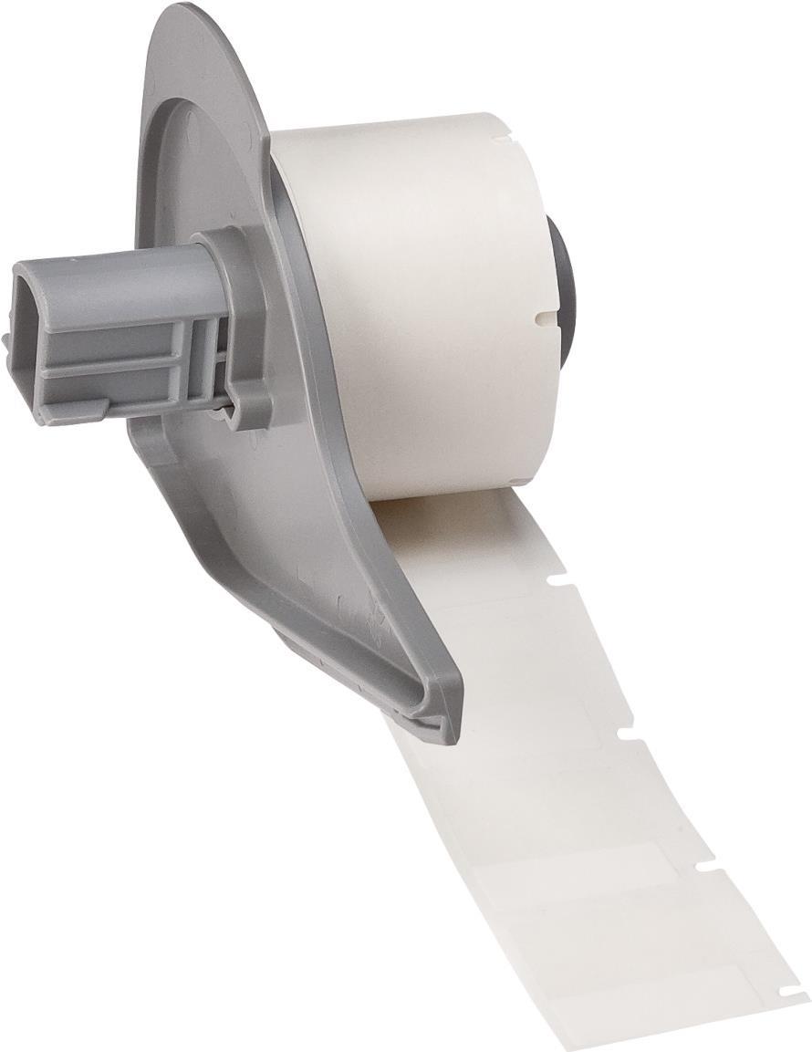 Brady M71-19-417 Druckeretikett Transparent - Weiß Selbstklebendes Druckeretikett (M71-19-417)