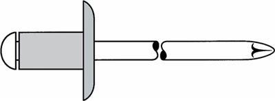 Gesipa Blindniet Al/St 5x8mm Grosskopf K14 KS 2,5-4,5mm (Pack mit 250 St) (1433523)