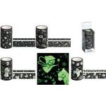 HEYDA Deko-Klebeband Glow in the dark "Geist" aus Papier, Farbe: nachtleucht-gelb / schwarz, - 1 Stück (203584324)