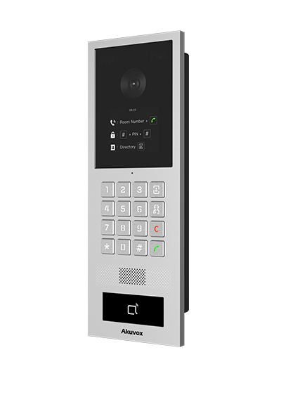 Akuvox S532-Hybrid Video-Türsprechanlage Hauptgerät mit Kartenleser 2 MP 2,8" H.264 Bluetooth IP66 IK08 Grau