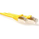 ACT Yellow 0.5 meter LSZH SFTP CAT6A patch cable snagless with RJ45 connectors. Cat6a s/ftp lszh sng yl 0.50m (FB7800)