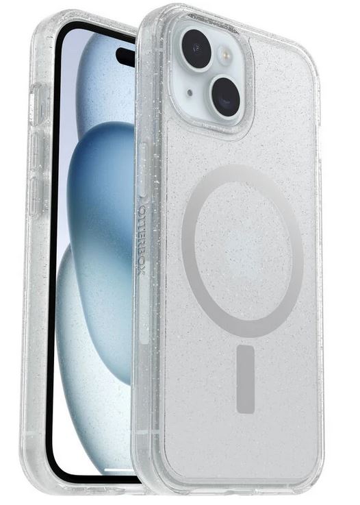 OtterBox Symmetry MagSafe Hülle für iPhone 15 Stardust transparent (77-93117)