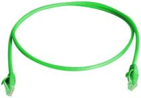 Telegärtner 100009091 RJ45 Netzwerkkabel, Patchkabel CAT 5e 10.0 m Grün Flammwidrig, mit Knickschutztülle 1 St.