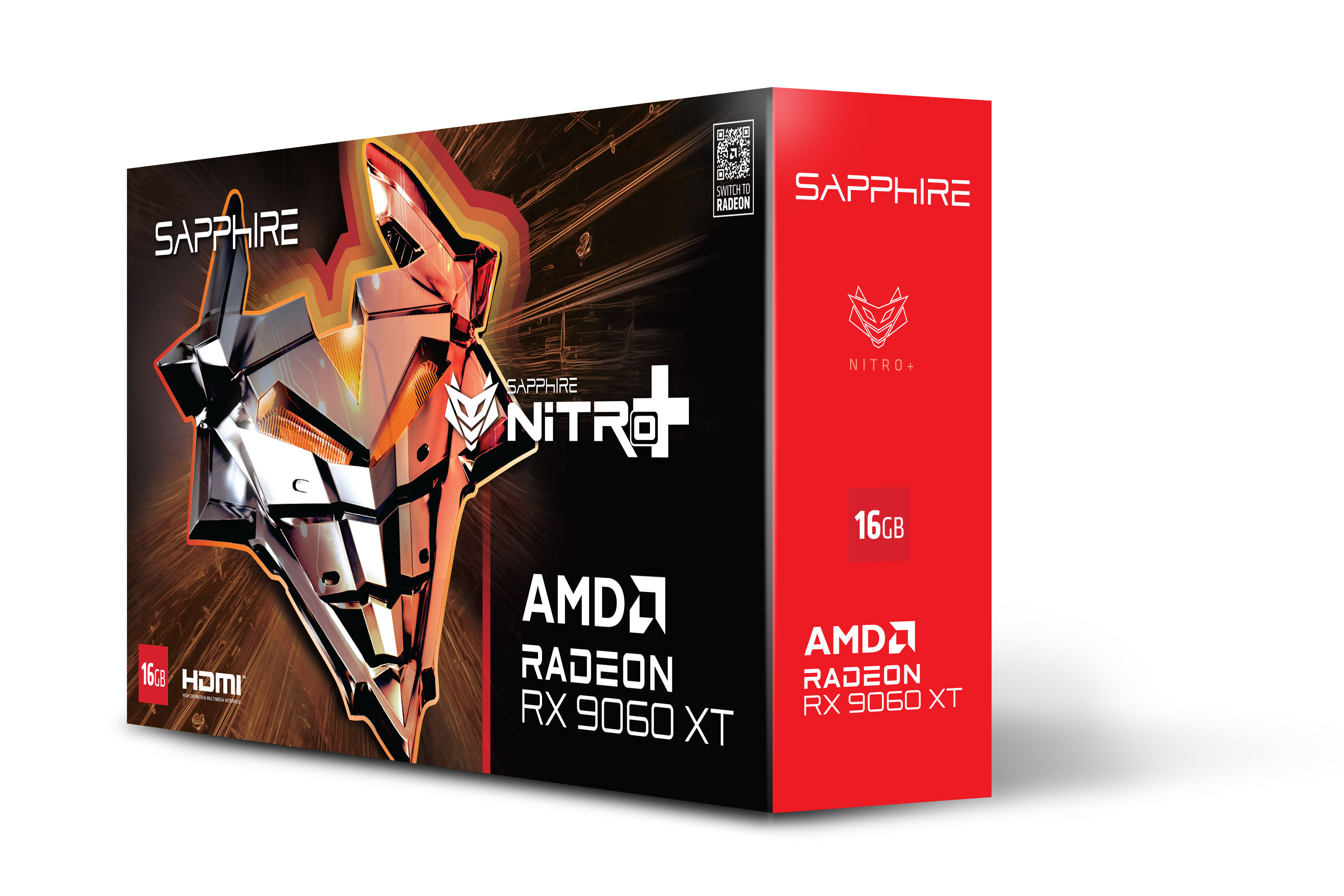 Sapphire NITRO+ Radeon RX 9060 XT 16 GB GDDR6 Grafikkarte Grau