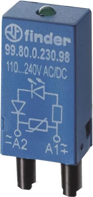 FINDER LED-Anzeige 110-240V 99.80.0.230.98 AC/DC LED grün 99.80.0.230.98 (9980023098)