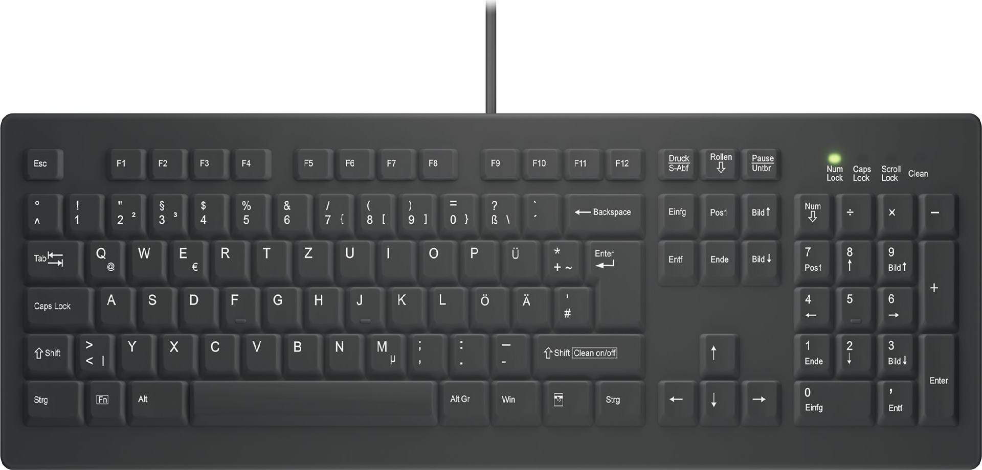 Active Key MedicalKey AK-C8100 kabelgebundene Tastatur USB QWERTZ Schwarz