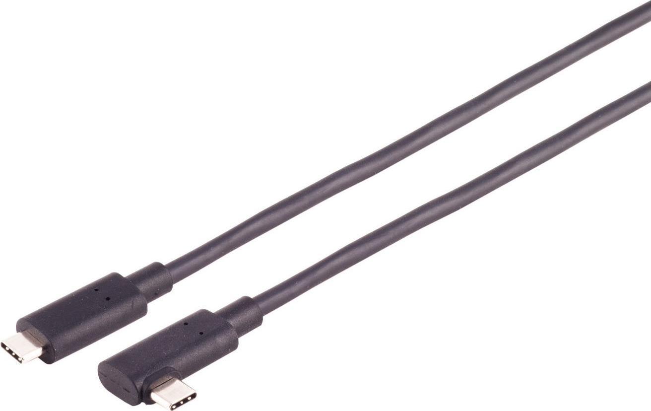 S/CONN maximum connectivity USB Anschlusskabel, Optisches USB-C Kabel, 3.2, 10Gbps, PD, 90°, 10,0m (30-42075) (geöffnet)