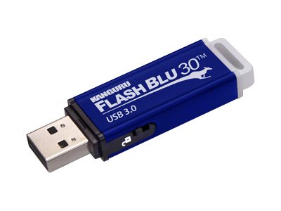 Kanguru FlashBlu30 USB 3.0 64 GB mit Schreibschutz Blau