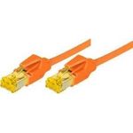 Patchkabel S/FTP, PiMF, Cat 6a, orange, 2,0 m Für 10 Gigabit/s, halogenfrei, mit Draka-Kabel und Hirosesteckern TM31 (72202A)