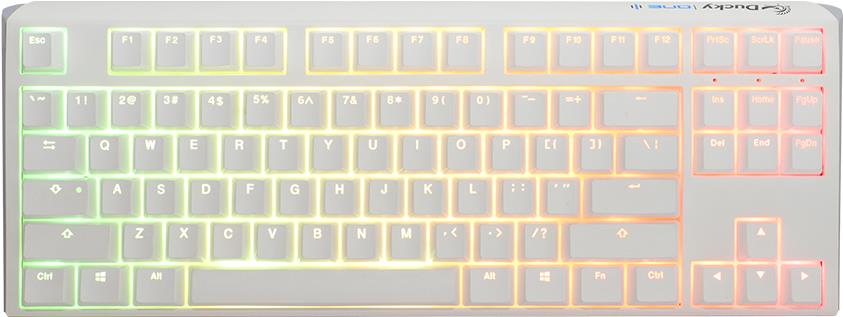 Ducky One 3 Classic Pure White TKL Gaming RGB LED - MX-Brown Tastatur USB Deutsch Weiß (DKON2187ST-BDEPDPWWWSC1)