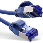 InLine® Patchkabel Slim, Cat.6A, S/FTP, TPE (LSZH) flexibel, PoE, blau, 10m (74900B)