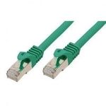RJ45 Patchkabel mitCat.7 Rohkabel und Rastnasenschutz (RNS®), S/FTP, PiMF, halogenfrei, 600MHz, OFC, grün, 0,5m, Good Connections® (8070R-005G)