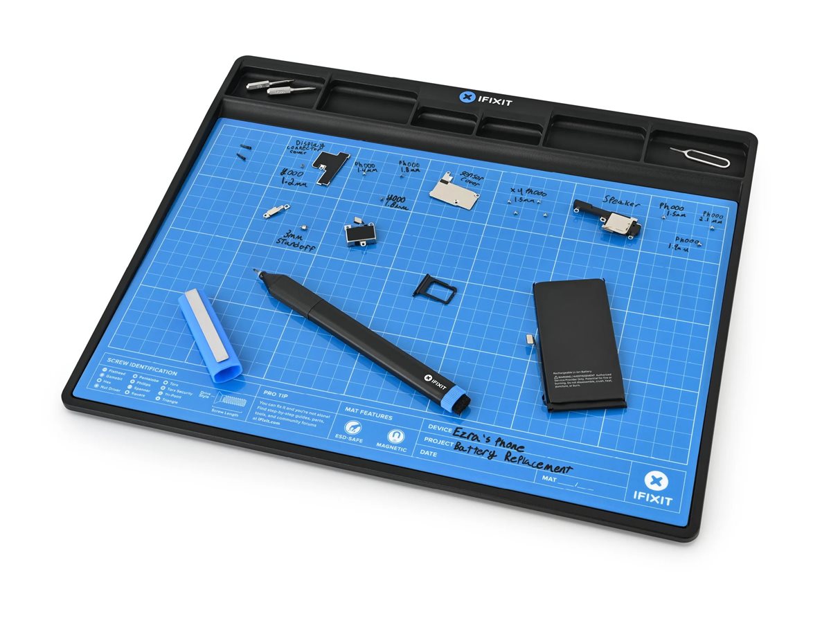 iFixit FixMat Magnetmatte 300 x 250 mm Schwarz, Blau, Weiß