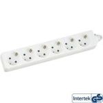InLine® Steckdosenleiste, 6-fach Schutzkontakt, 1,5m, weiß (16461V)