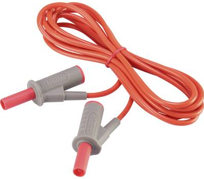 VOLTCRAFT MSB-501 Sicherheits-Messleitung [Lamellenstecker 4 mm - Lamellenstecker 4 mm] 2 m Rot (VC-8063390)