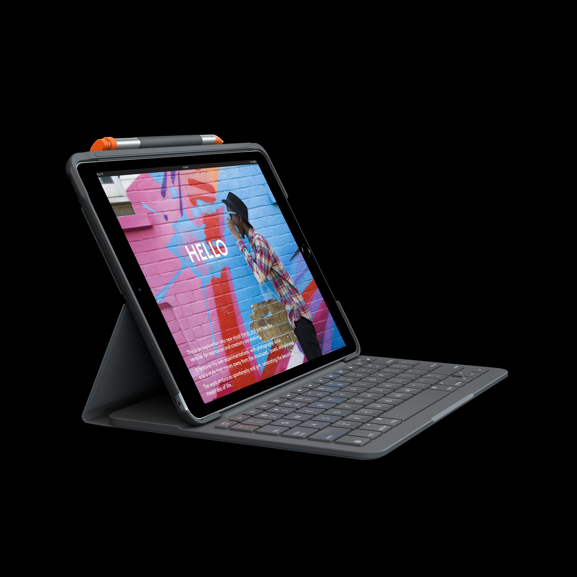 Logitech Slim Folio AZERTY Französisch Bluetooth Graphit