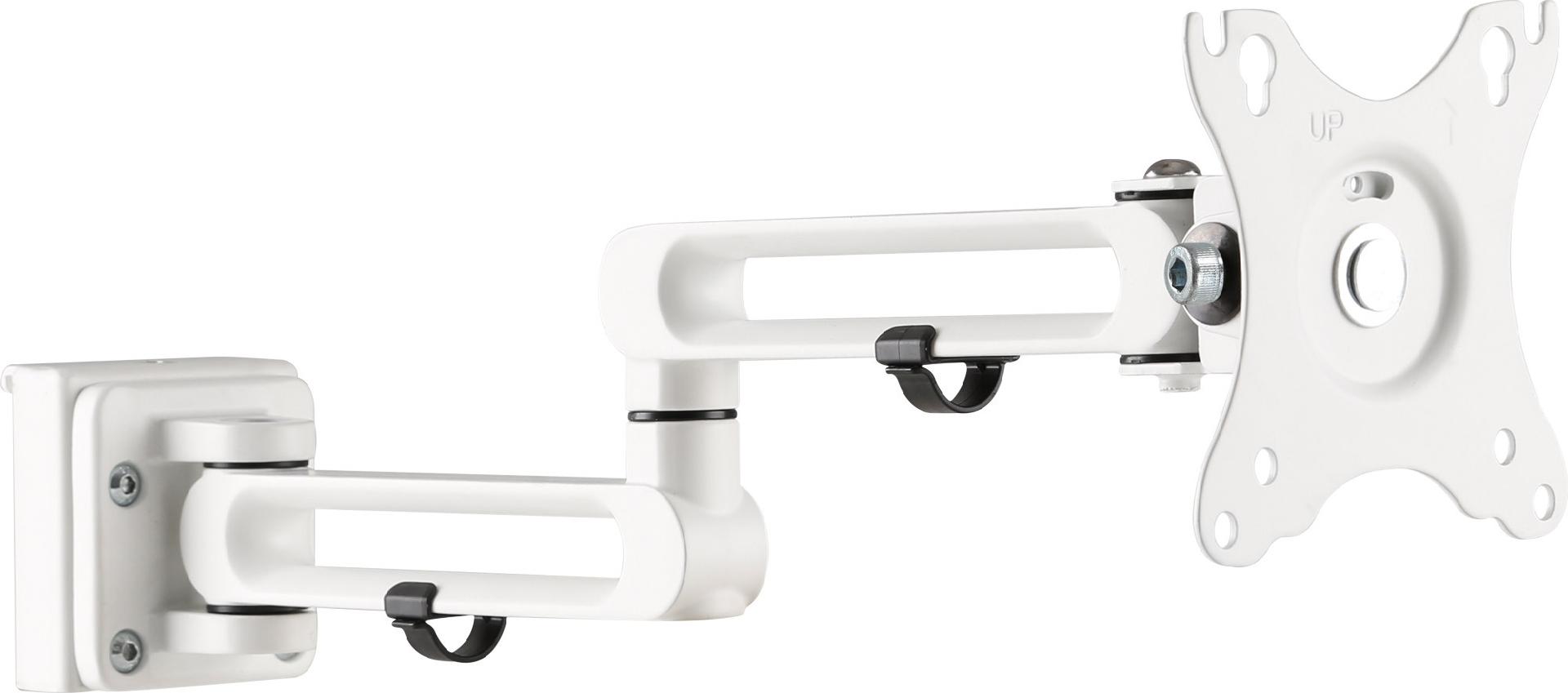 InLine Slatwall Monitorhalterung lang für 17"–32" VESA 75x75/100x100 mm 8 kg Weiß
