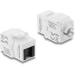 Delock Keystone Modul RJ45 Buchse zu LSA Cat.6 UTP werkzeugfrei weiss (90799)