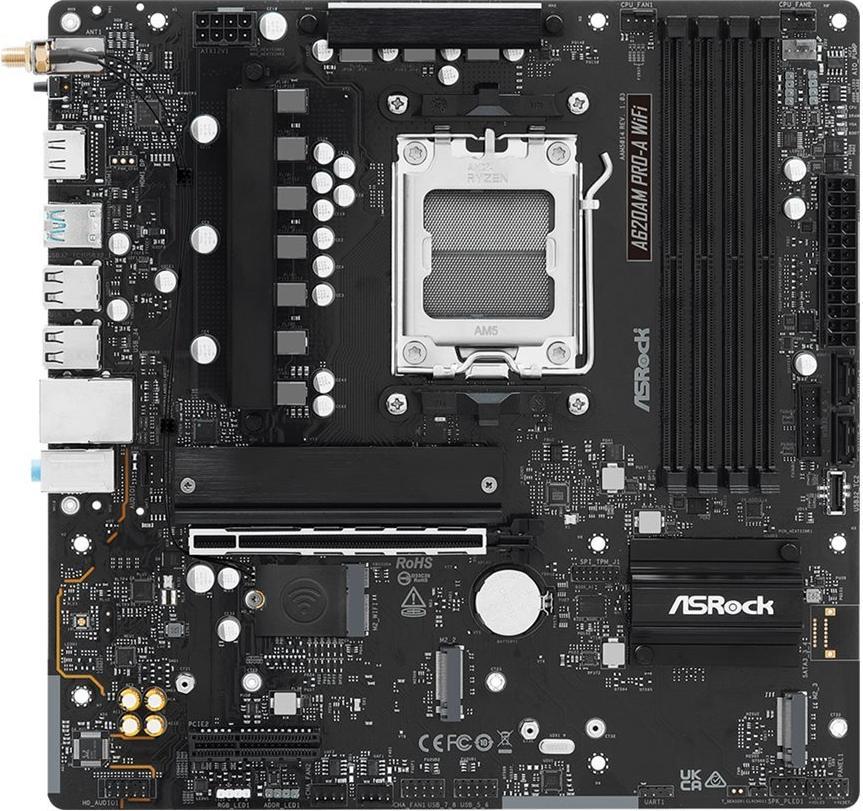 ASRock A620AM Pro-A WiFi AM5 mATX HDMI DDR5 (90-MXBSY-A0UAYZ)