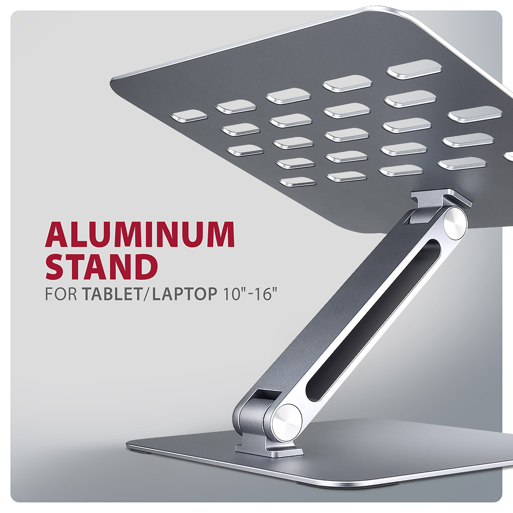 AXAGON STND-LQ Notebook-Ständer 10"–17,3" Silber