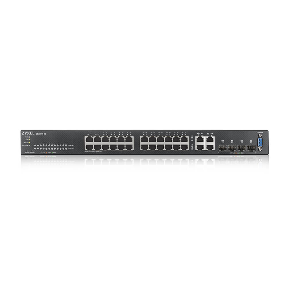 ZyXEL GS2220-28 24-Port Managed Gigabit Switch Schwarz