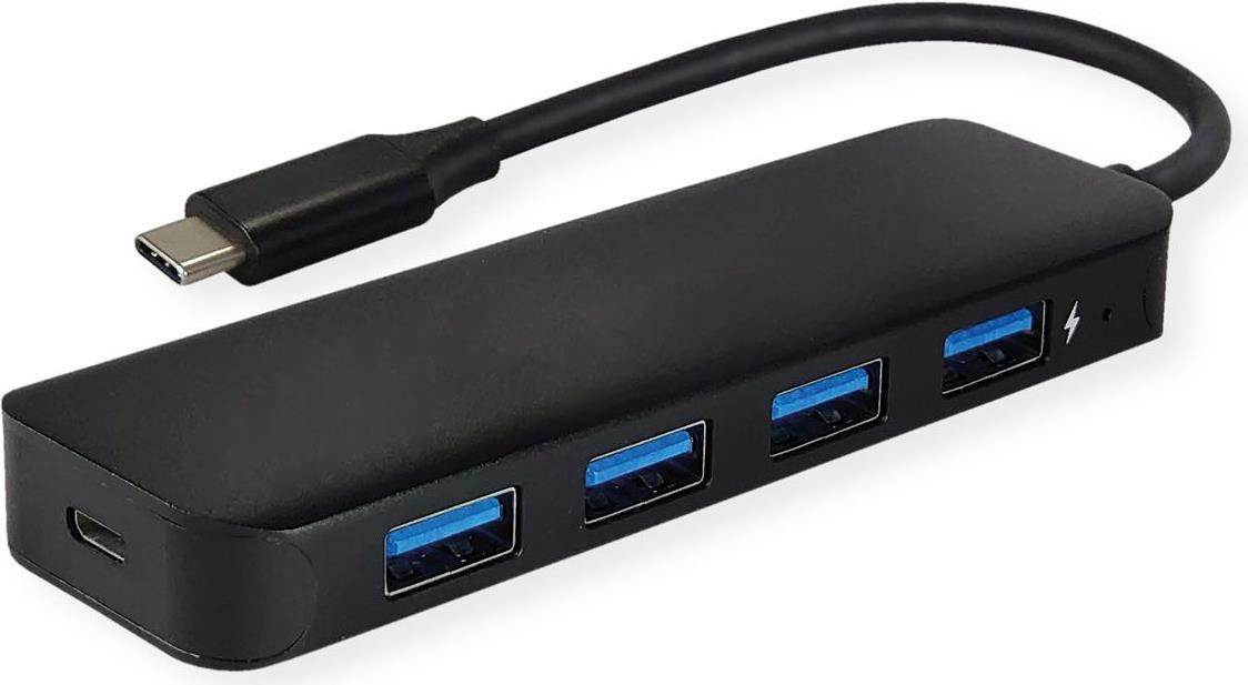 Value 14.99.5039 Schnittstellen-Hub USB 3.2 Gen 1 (3.1 Gen 1) Type-C 5000 Mbit/s Schwarz (14.99.5039)