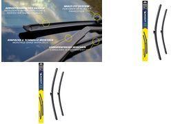 MICHELIN KFZ-Scheibenwischer Multi Fit Set MF6050 Flachbalkenwischer mit gelenkfreiem Wischblatt, geringer - 1 Stück (113650)