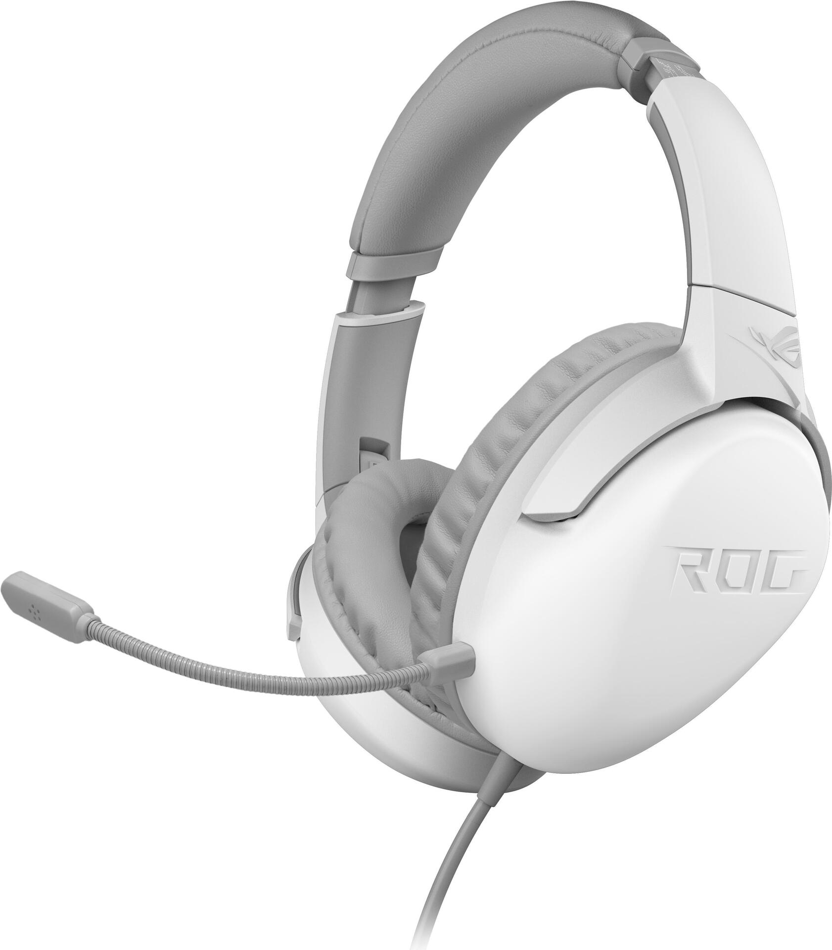 ASUS ROG Strix Go Core Moonlight White - Headset - ohrumschließend - kabelgebunden - 3,5 mm Stecker - Mondlichtweiß
