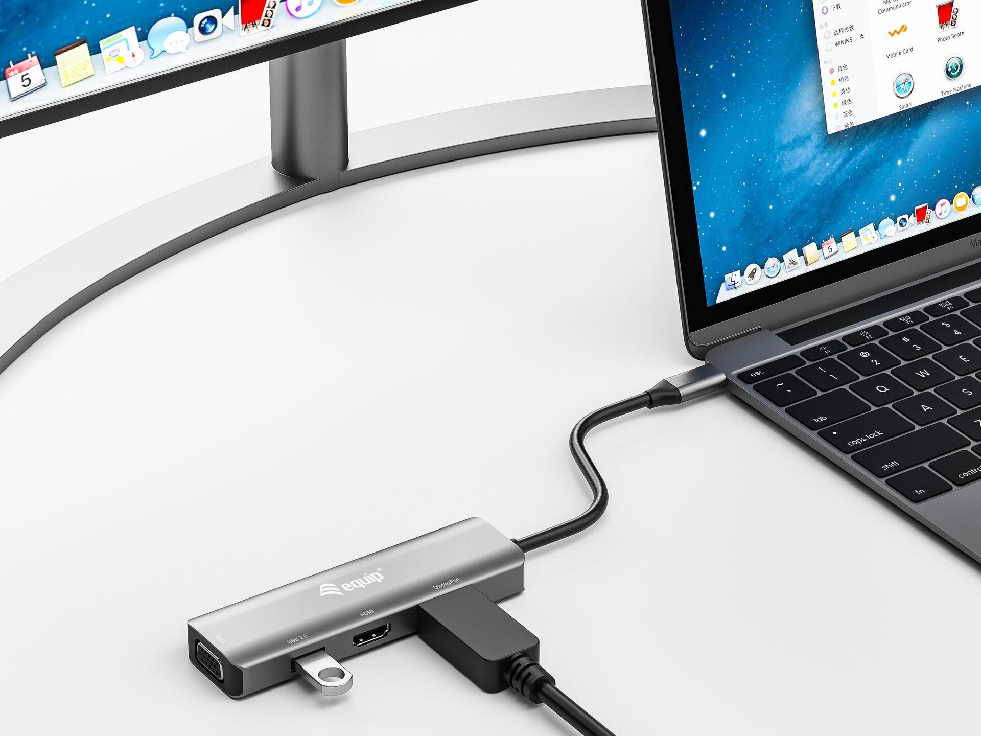 EQUIP Adapter USB-C -> HDMI/DisplayPort/VGA