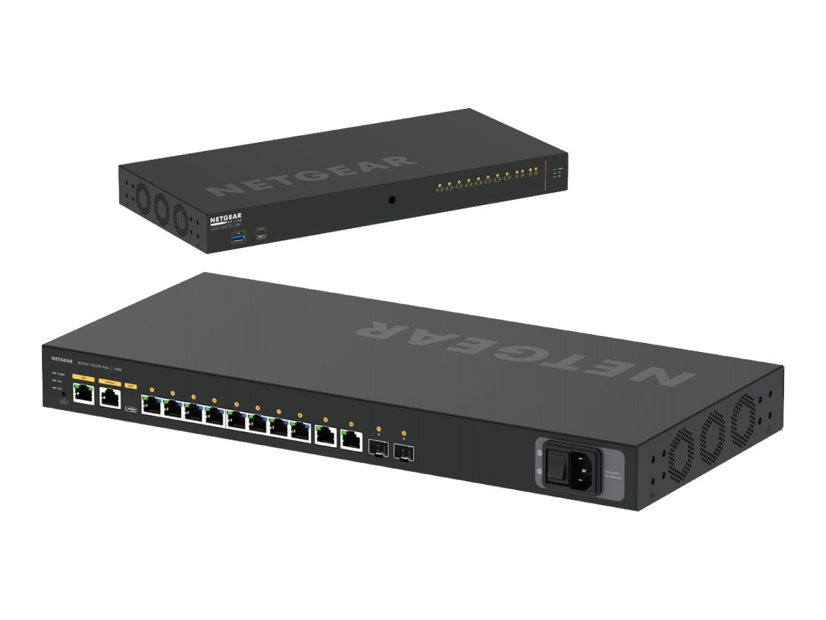 NETGEAR AV Line M4250-10G2XF-PoE+ Switch 12 Ports PoE+ Schwarz