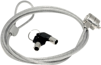 MOBILIS 001262 Basic Security Lock Kabelschloss 1,8 m Silber mit 2 Schlüsseln