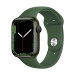Apple Watch Series 7 (GPS) - 45 mm - green aluminum - intelligente Uhr mit Sportband - Flouroelastomer - clover - Bandgröße: regelmäßig - 32GB - Wi-Fi, Bluetooth - 38,8 g (MKN73FD/A)