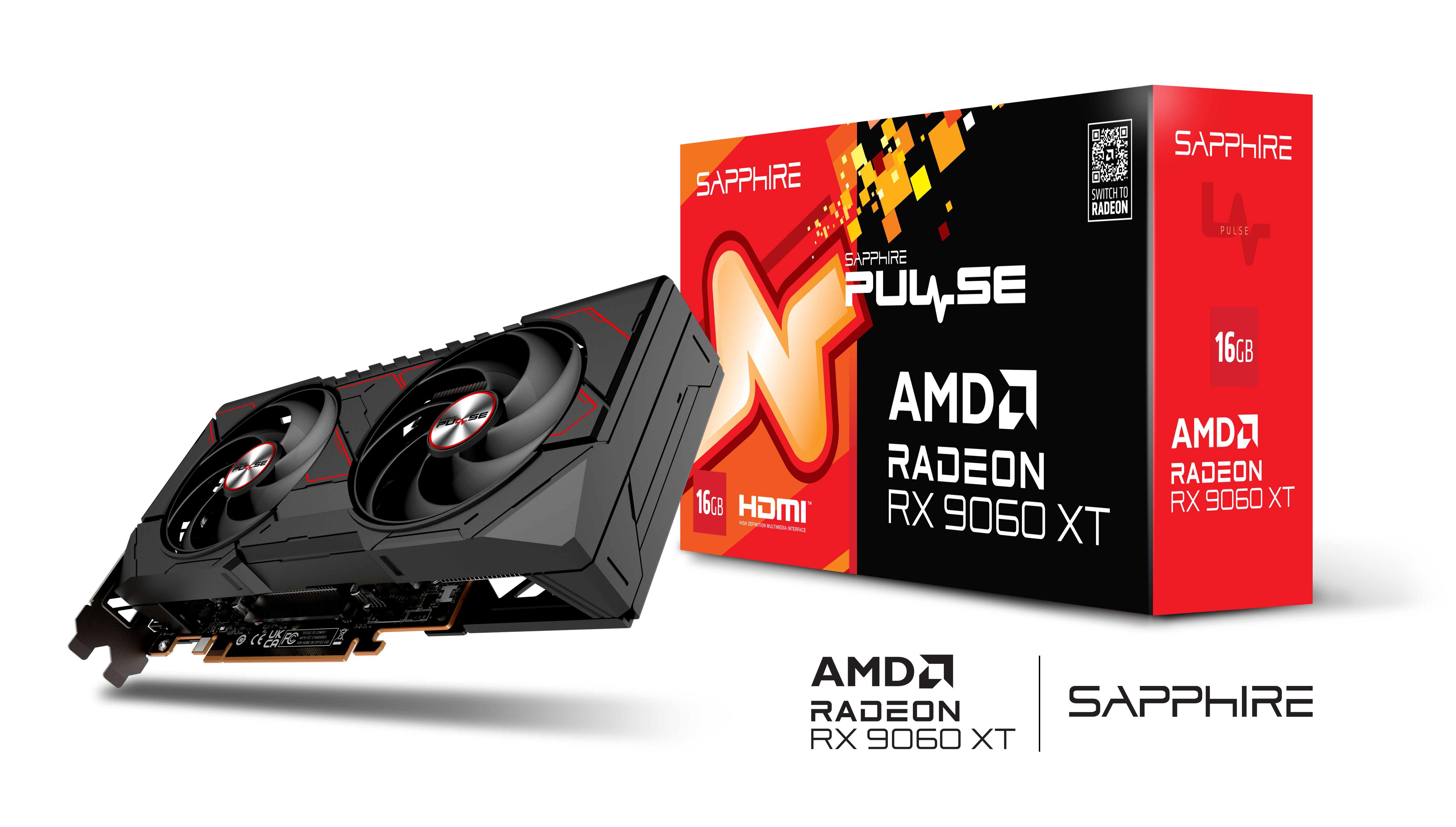 Sapphire Pulse Radeon RX 9060 XT 16 GB GDDR6 Grafikkarte Schwarz
