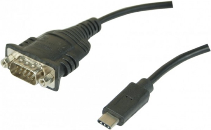 USB Type C zu RS232 Serial Converter, USB St. C / DB9 St. Adapterkabel zum Anschluss von Geräten mit serieller Schnittstelle an USB C (040331)