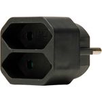 KOPP 174105004 Adapter mit Anschluss für 2x Euro-Stecker (2-fach | 250V | 2x 2,5A) (174105004)